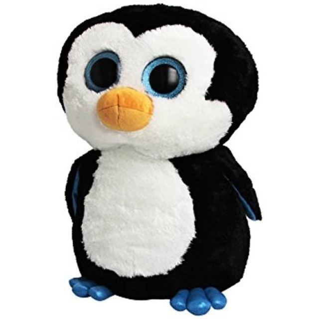 Plyšový tučňák Waddles s velkýma očima, 24cm