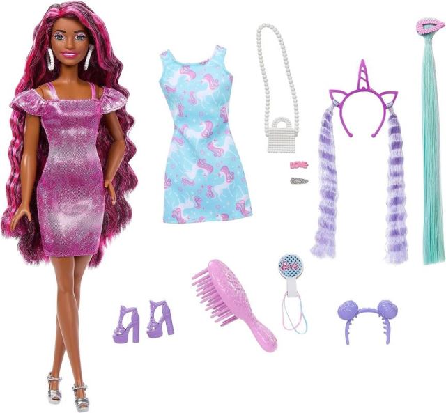 Mattel Barbie® Bábika s fantastickými červenými vlasmi černoška, HKT99