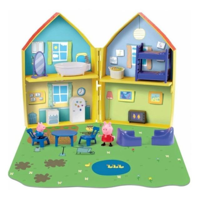 Peppa Pig Rozkládací domeček se dvěma figurkami a příslušenstvím