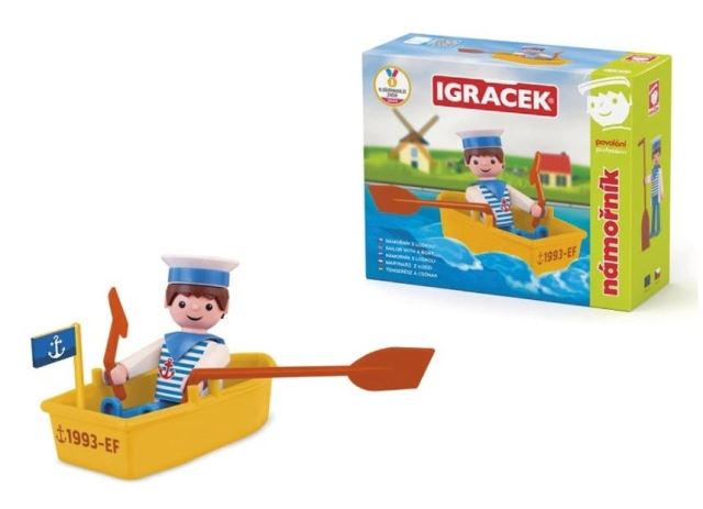 IGRÁČIK Námorník - figúrka s lodičkou