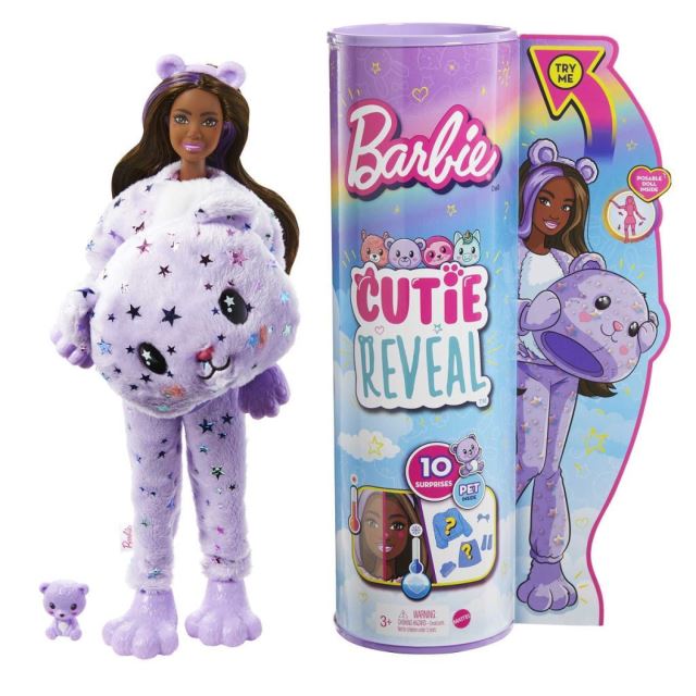 Mattel Barbie Cutie Reveal V kostýme medvedíka, HJL57