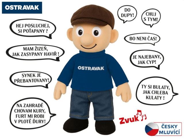 Panáček Ostravak mluvící 32 cm