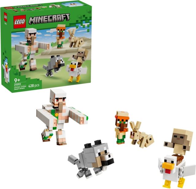LEGO® Minecraft® 21592 Kurací džokej a útok v púšti