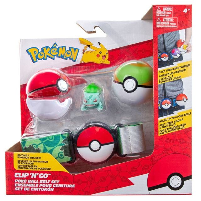 Pokémon Clip 'n' Go Poké Ball Belt Set Bulbasaur