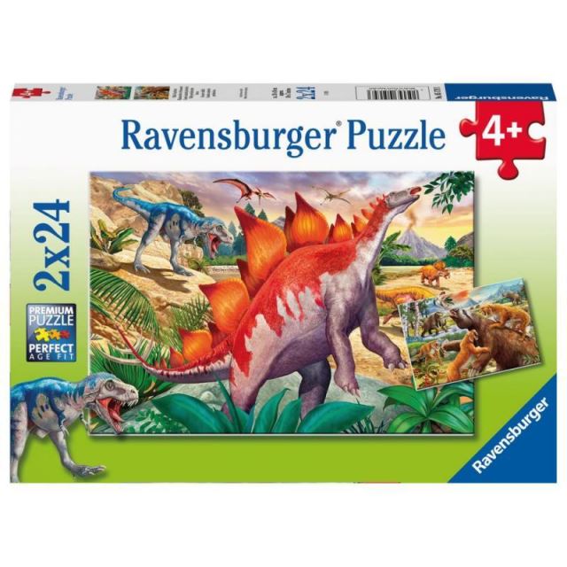 Ravensburger 05179 Puzzle Svet dinosaurov 2 x 24 dielikov