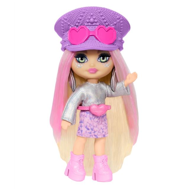 Mattel Barbie® Extra Mini minis! Bábika s ružovými vlasmi, HPN07