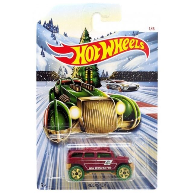Hot Wheels Kovová autíčka Holiday Hot Rods Rockster, Mattel GBC61