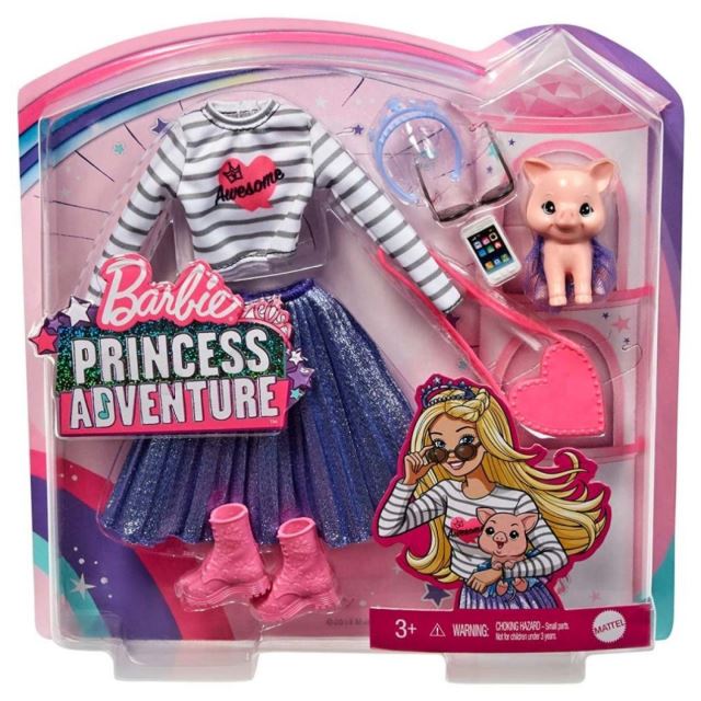 Barbie Adventure Sukně s bundičkou a prasátko, Mattel GML64