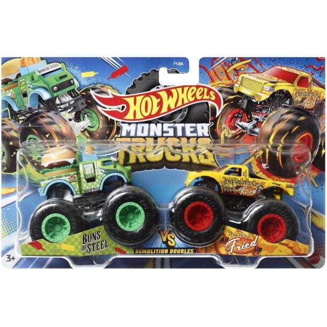 Hot Wheels® Monster Trucks Demolačné duo Buns of Steel vs. All Fried Up, Mattel HLT64