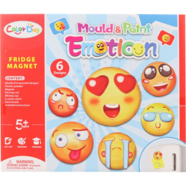 Výrobok zo sadry Magnety Smajlíci