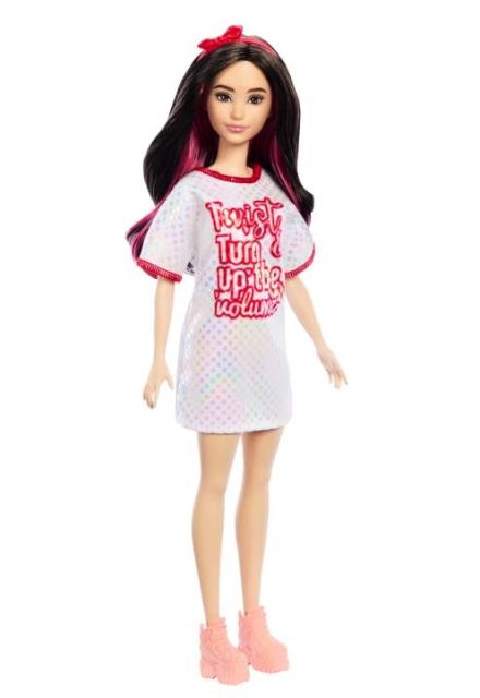 Barbie® Modelka 214 s čiernymi vlasmi Twist 'n Turn look, Mattel HRH12