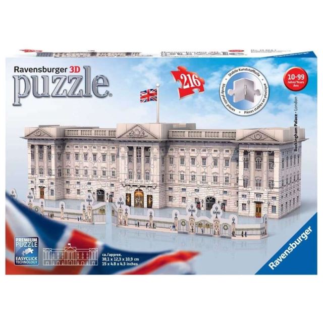 3D Puzzle Buckinghamský palác, 216 dílků, Ravensburger