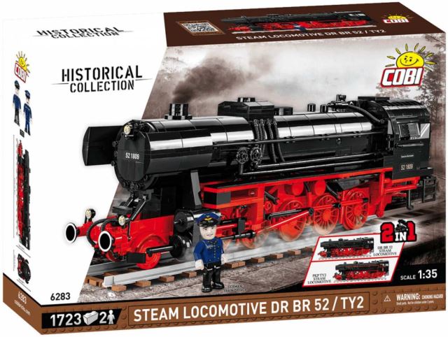 Cobi 6283 Historical Collection 1:35 Parní lokomotiva DR BR 52/TY2