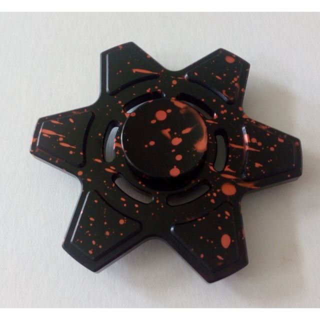 Fidget Spinner kov ALU STAR6 černý