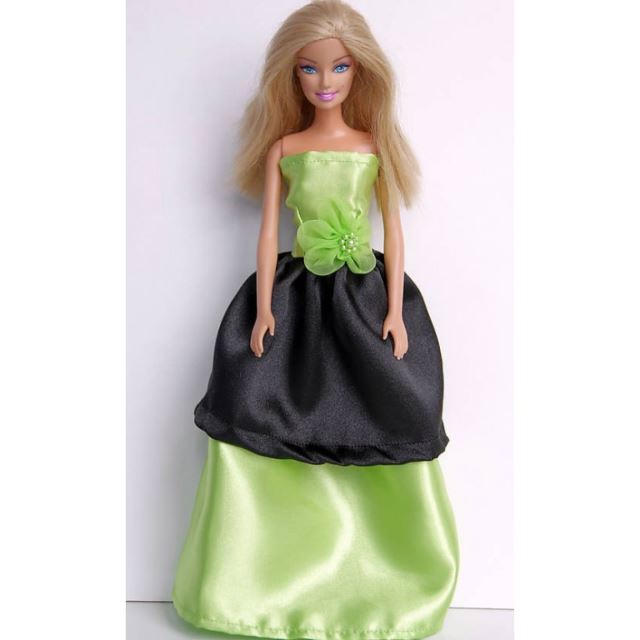 Barbie Zelenočerné společenské šaty