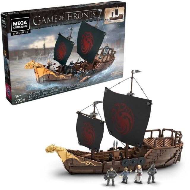 Mega Bloks Hra o trůny Targaryenská loď, Mattel GPB29