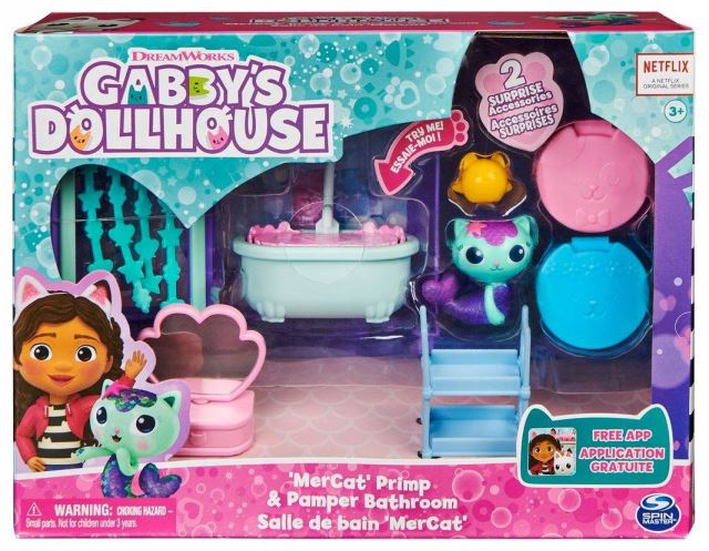 Spin Master GABBY'S DOLLHOUSE Deluxe Koupelna s Rybočkou