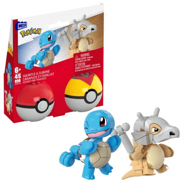 Mattel Mega Construx Pokémon Squirtle a Cubone 45 dílků, HXP15