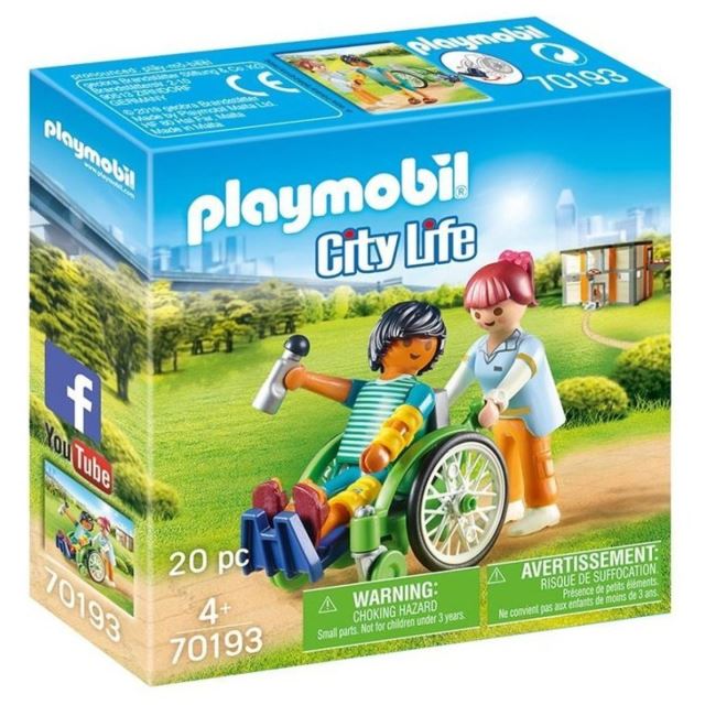 Playmobil 70193 Pacient na invalidním vozíku