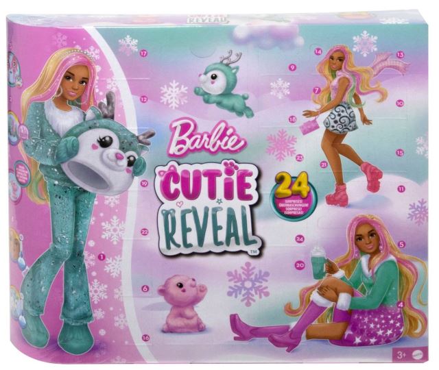 Mattel Barbie® Cutie Reveal™ Adventní kalendář 2023 HJX76