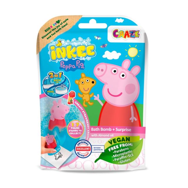 INKEE Šumivá bomba do kúpeľa s prekvapením Peppa Pig