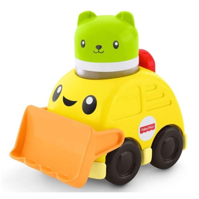 Fisher Price Chrastící vozítka Žlutý bagr, Mattel FVC73