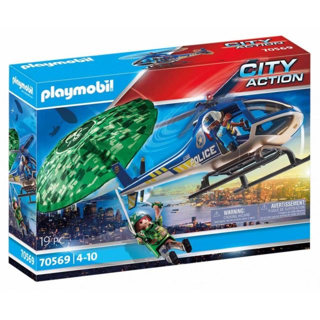 Playmobil 70569 Policejní vrtulník: Pronásledování na padáku