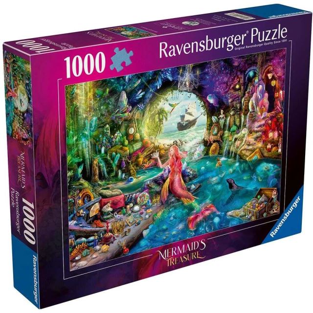 Ravensburger 01577 Puzzle Tajomný poklad morskej panny 1000 dielikov