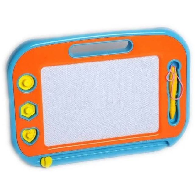 Magnetická kreslící tabulka s razítky modro-oranžová