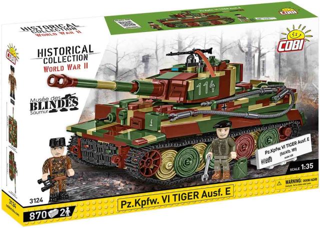 COBI 3124 Nemecký tank PzKpfw VI TIGER Ausf E, 1:35