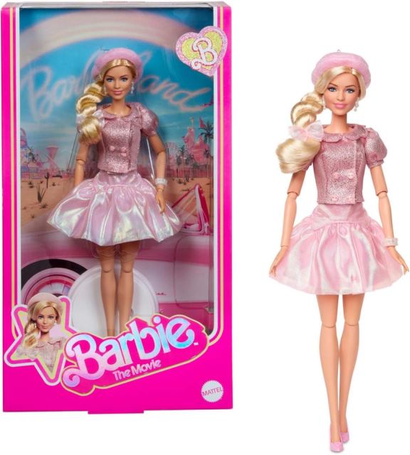 Mattel Barbie® Zberateľská bábika v ružových šatách The Movie, JBJ53