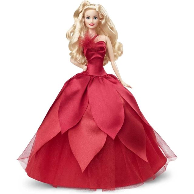 Mattel Barbie® Vánoční panenka blondýnka, HBY03