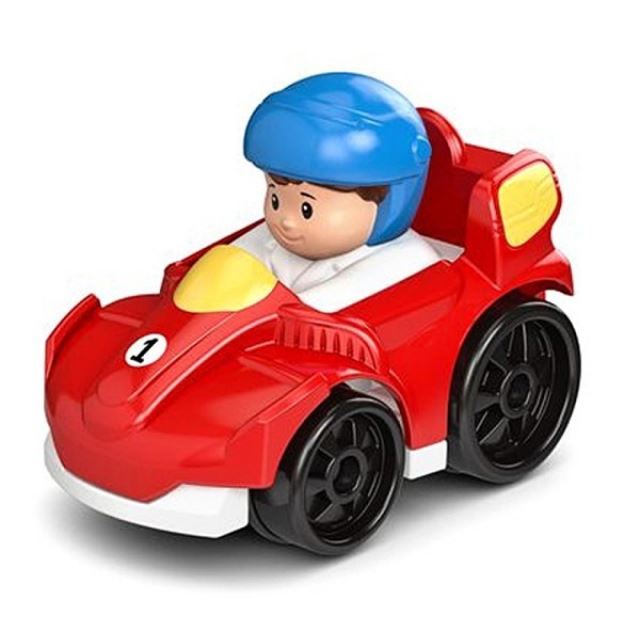 Fisher Price Little People mini autíčko Formule 1 červená, Mattel DFT65