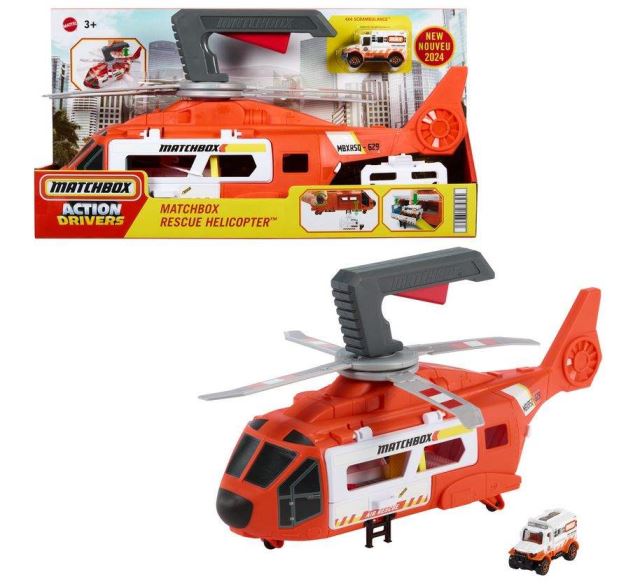 Mattel Matchbox® Action Drivers Záchranářský vrtulník s ambulancí, HXM74