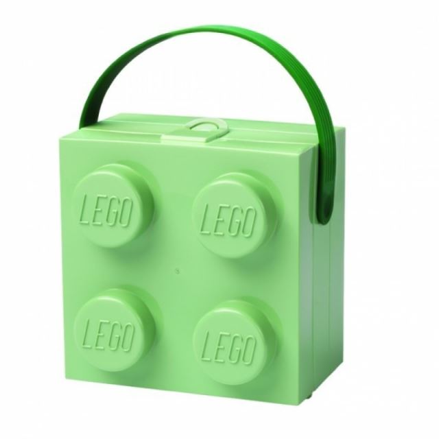 LEGO Svačinový box s rukojetí army zelená