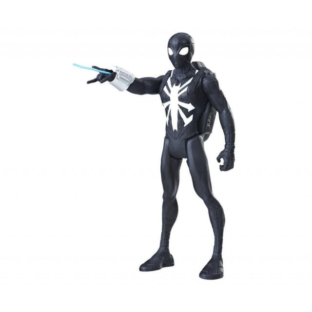 Spiderman figurka s vystřelovacím pohybem Spider-Man Black Suit, Hasbro E1105