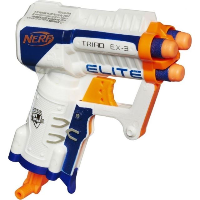 Hasbro NERF Elite kapesní pistole s 3 hlavněmi bílá