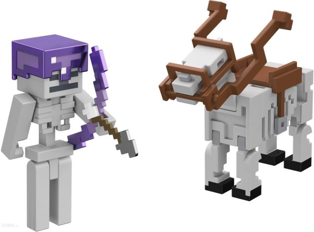 Mattel Minecraft  8 cm figurka dvojbalení KOSTLIVEC a KŮŇ, HMD60
