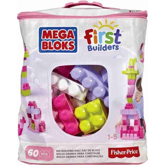 Mega Bloks First Builders Bag pro holky 60 ks, Mattel DCH54