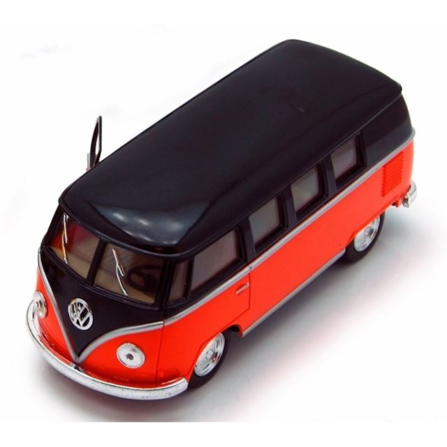 Model Kinsmart Volkswagen Classical bus 1:32, černooranžový