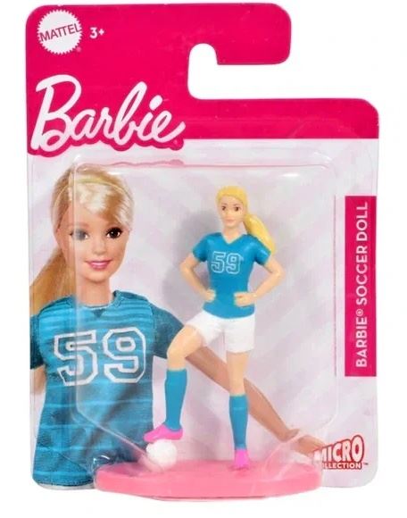 Mattel Barbie® Mikro bábika športovkyňa futbalistka, HCH16