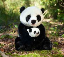 Eco-friendly plyšová panda s mláďaťom 27 cm (4)