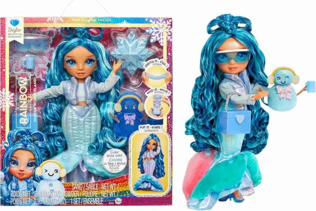 MGA Rainbow High Winter Wonderland Doll - Skyler Blue
