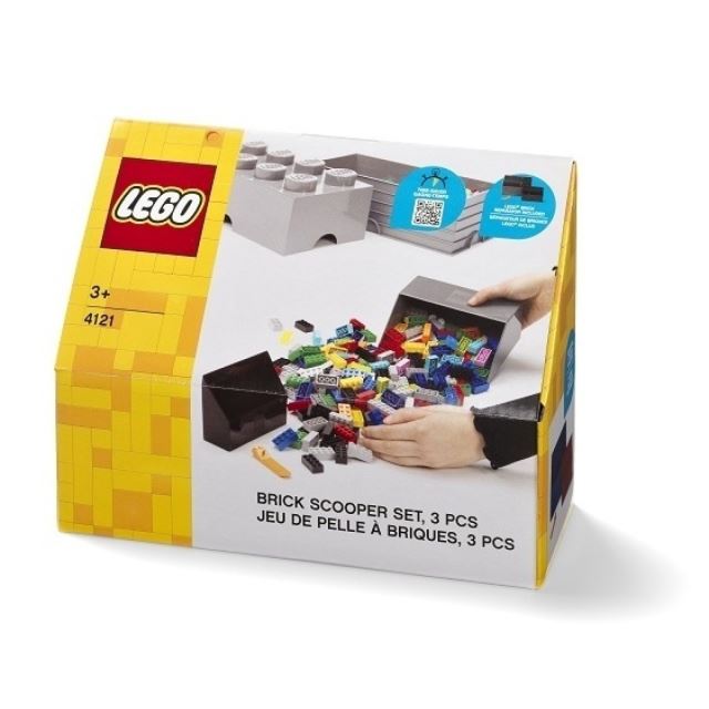 LEGO® Naberač na kocky - sivá/čierna, set 2 ks