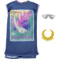 Mattel Barbie Sada oblečkov Jurassic World MODRÉ ŠATY S ČELENKOU v modrom, GRD47
