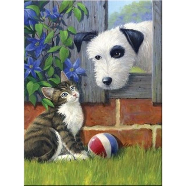 Malování podle čísel Kočka a pes