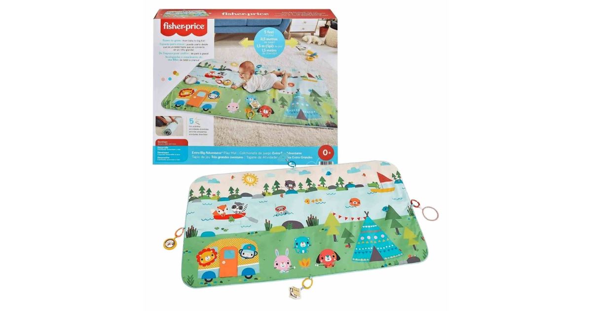 Fisher Price Podložka na hranie Extra Big Adventures, Mattel GXR53