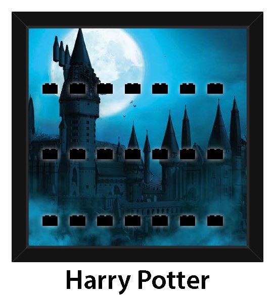 Zberateľský rámček na 21 LEGO® Minifigúrok - Harry Potter
