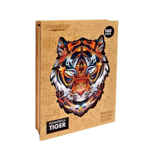 DREVENÉ FAREBNÉ PUZZLE - Mocný Tiger