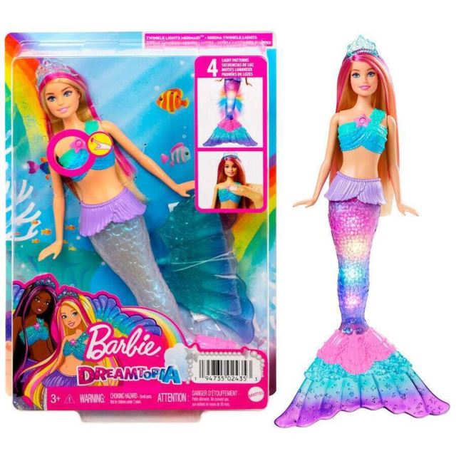 Mattel Barbie Blikající mořská panna blondýnka